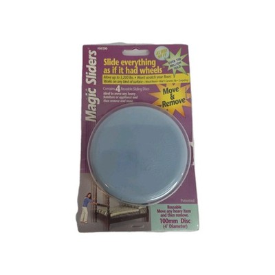Magic Sliders 4 In. Round Furniture Glide,(4-Pack) 04100 Magic Sliders 04100 4