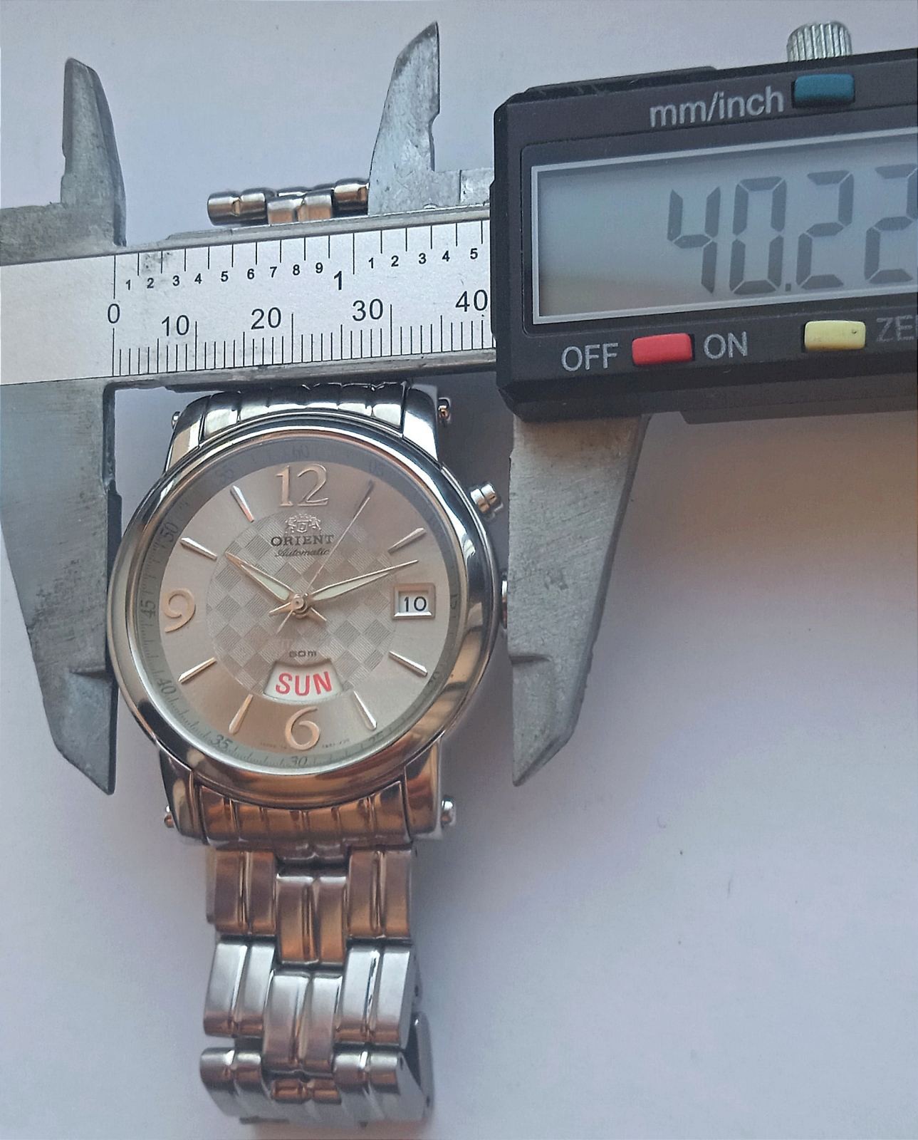 Orient Automatic Watch Titanium Day/Date Silver D… - image 8