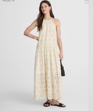 Madewell NWT Embroidered Drop-Waist Maxi Dress Size Medium in Floral Eyelet