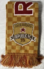 2015 Sacramento Republic FC Soccer Knit Scarf With Fringe RuffneckScarves