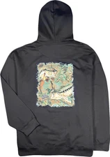 Guy Harvey Big Bass Hoodie - NWT Mens Size 3XL Black / Multi - #47979-L5