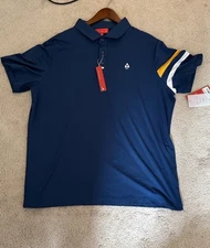 Redvanly Polo Shirt Mens Size XL Blue Red Golf Performance Stretch NEW WITH TAGS