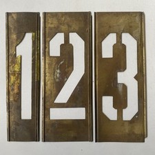 Vintage Brass Interlocking Stencil Plates In Original Box - Incomplete