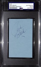 Jack Buck Signed Cut Slabbed PSA/DNA Authentic Auto Cardinals HOF + 2nd Unknown