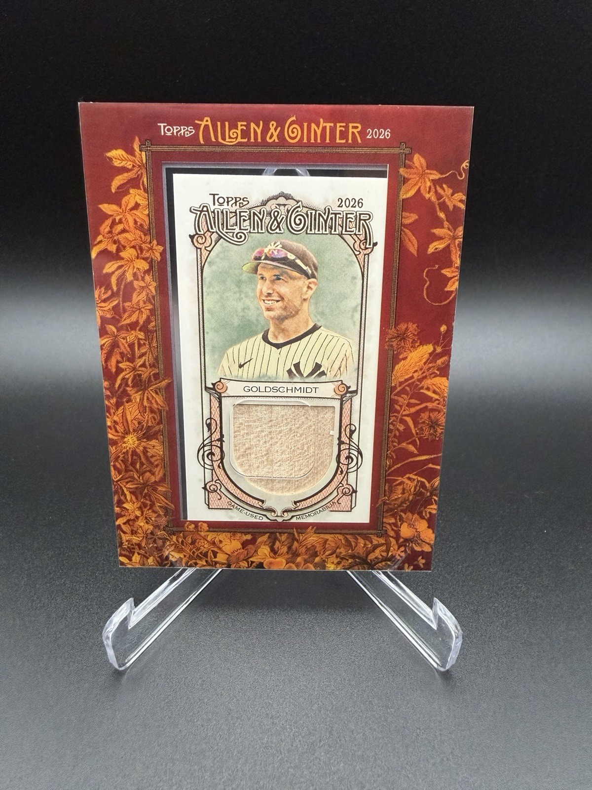 2026 Topps Allen & Ginter Paul Goldschmidt #FMR-PG Framed Mini Relic Yankees