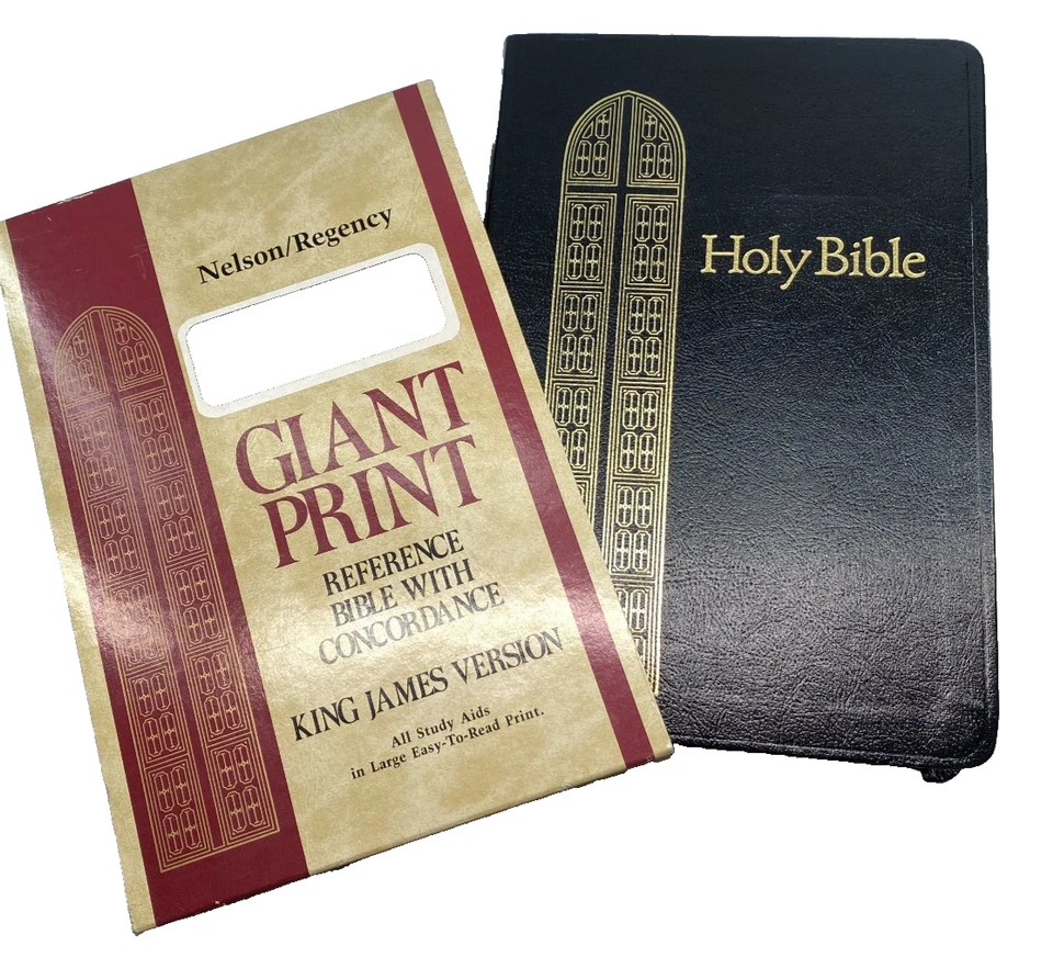 Holy Bible Giant Print Reference Bible with Concordance 885C New with Slipcover - Image 3 of 4