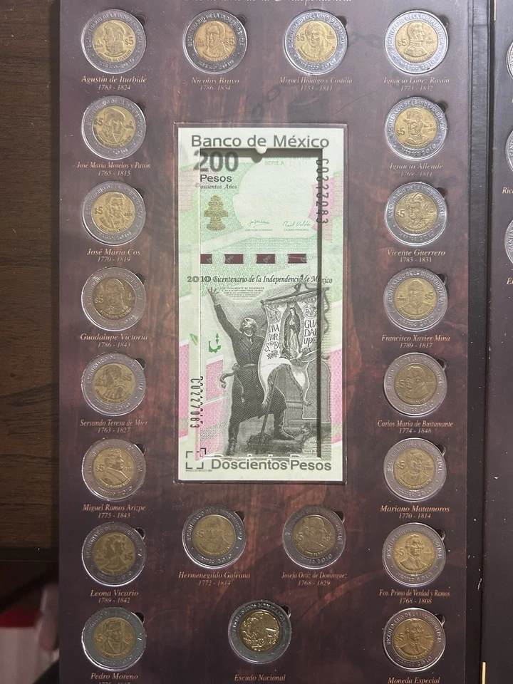 Album Monedas 20,5 pesos Revolución Independencia,La Nueva 500 Fundacion Colima - Image 2 of 4