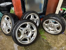 BMW E30 M3 Chrome 4lug 5spoke Alloy Wheels with Tyres 17inch 4x100