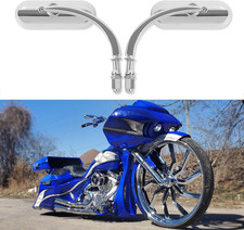 Chrome Motorcycle 8Mm 10Mm Sportster Mirrors for Harley Road King Street Electra
