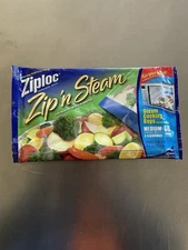 NEW Ziploc Zip'N Steam Medium Cooking Bag (Pack of 10) OEM NOS