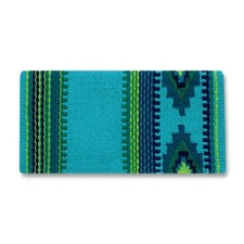 Mayatex 1461-6 Firecracker 36x34 New Zealand Wool Saddle Blanket Turq/Green 3...