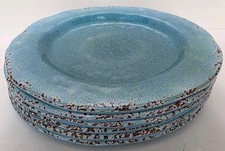 Pier 1 Turquoise Carmelo 9" Plates Set Of 6