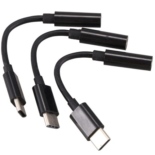 3Pcs Type C to 3.5mm Headphone Audio Adapter,USB-C to 3.5mm Female AUX6218