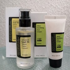 COSRX Snail Mucin 96 Essence + Aloe Sun Cream...