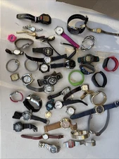 46 WATCHES LOT for RESALE Mixed Brands Untested