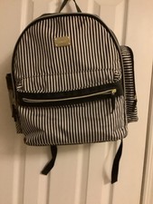 Carter's Handle It All Diaper Backpack Black/White Stripe Pattern