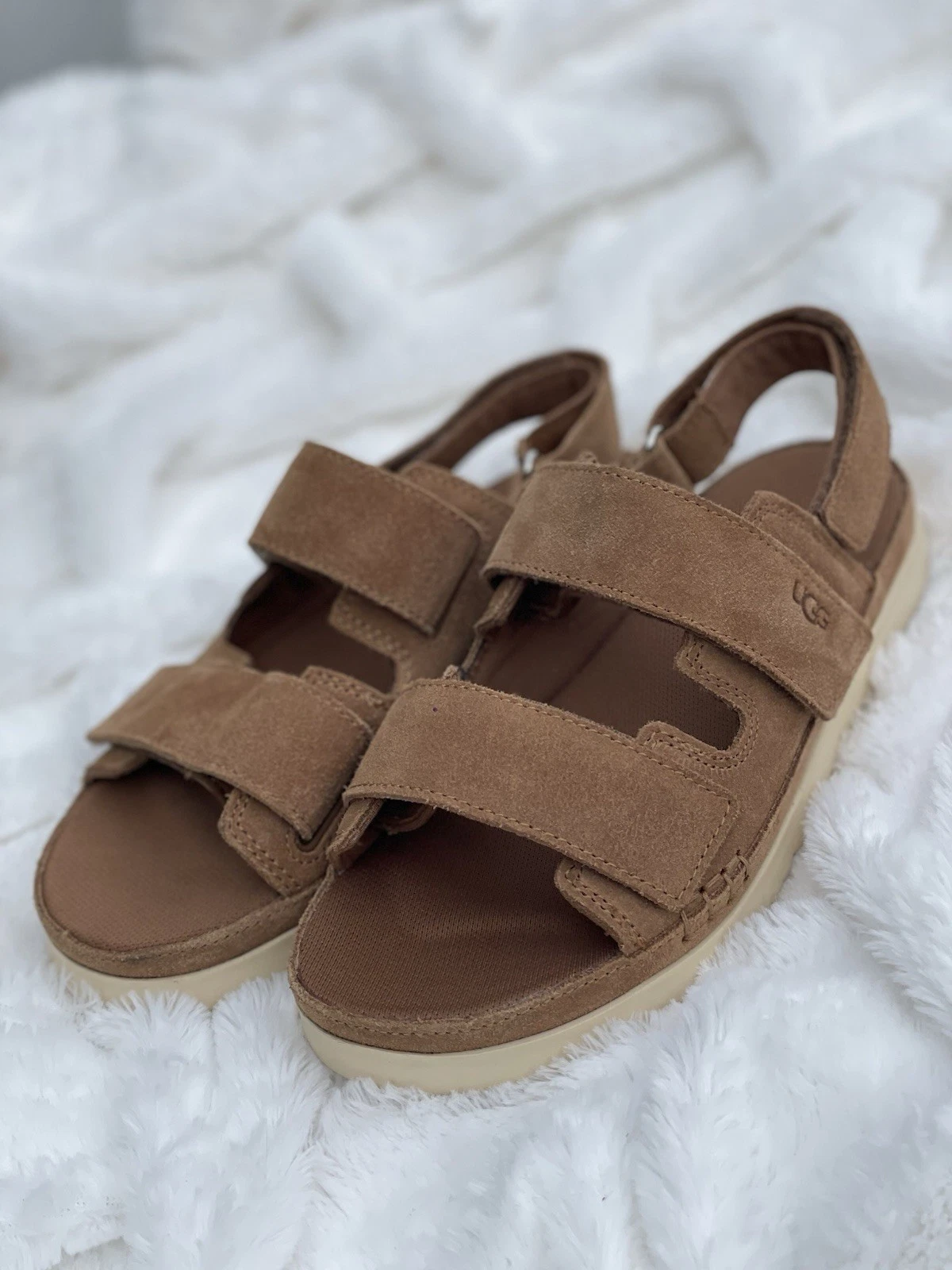UGG Sandali da bambino Goldens Slingack in camoscio castagno 1136541K