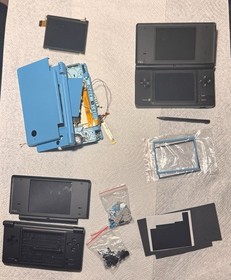 2 DSi Consoles for parts/repair only + Case and Game - Read Description