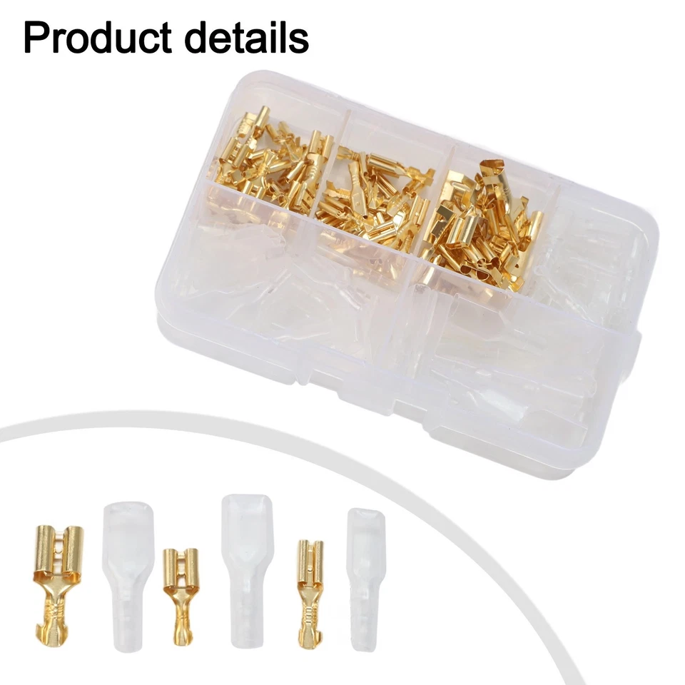 120 Pieces Of Cable Spade Lug Replacement Kit, Wire Terminal Crimp Connector-AU - Image 3 of 4