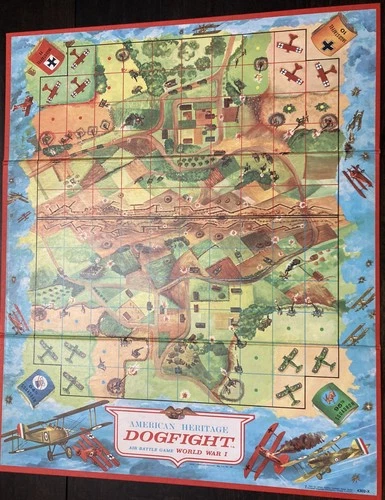 1963 Milton Bradley Dogfight Replacement GAME BOARD Vintage Airplane Combat