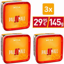 Pall Mall Allround Red Tabak 3x 145g Volumentabak Stopftabak Mega Box Pall Mall