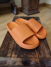 Herren Badeschuhe/Gummischlappen Orange Gr.44/45 fallen aus wie 43 dicke Sohle