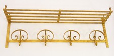 ATTACCAPANNI APPENDI ABITI 4 POSTI COLORE ORO ART.810 FERRO FORGIATO A MANO 