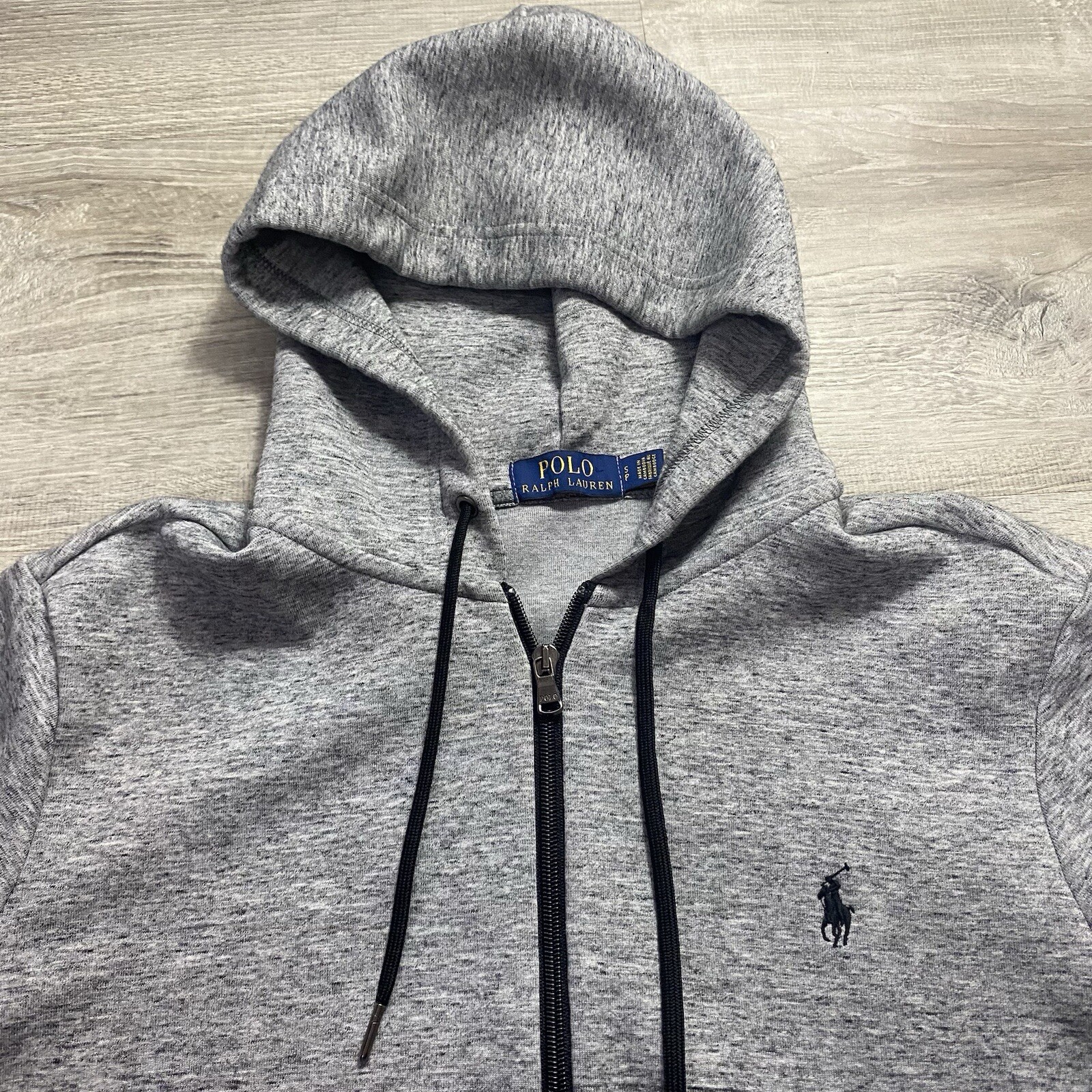 PONY Felpa Polo Ralph Lauren donna grigio erica full zip con cappuccio taglia small?