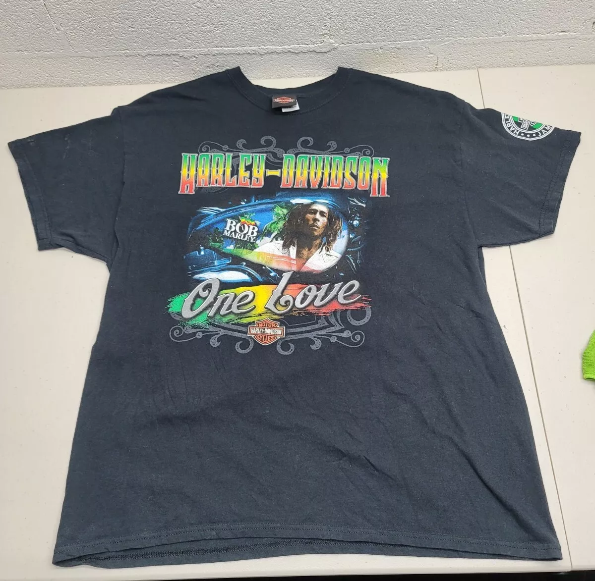 Vintage Jamaica Harley Davidson tee! sz 2XL. - Depop