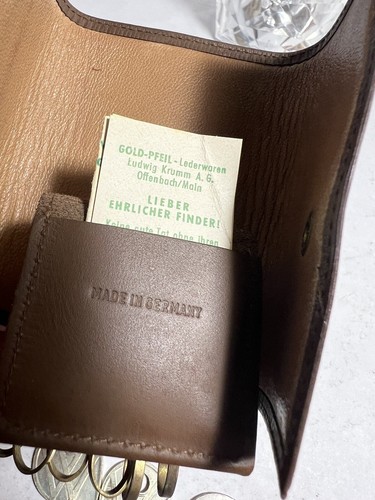 1940’s VW Volkswagen Gold-Pfeil Leather Key Case Wallet, Box & Keys GERMANY RARE - Picture 8 of 24