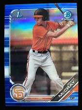 2019 Bowman Chrome Draft GRANT McCRAY 1st Rookie BLUE REFRACTOR #/150 Giants RC