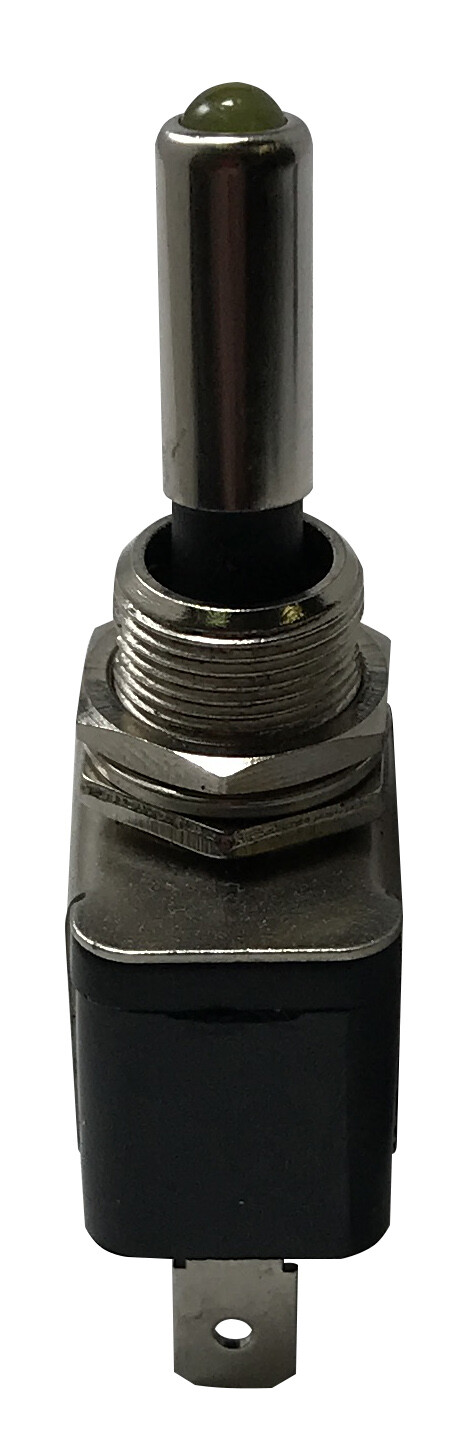 2 Pack Heavy Duty Amber LED Toggle Switches - 12V 20A SPST Metal Chrome