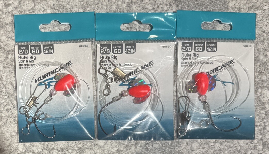 3 Packs Hurricane Fluke Rigs Spin N Glo 2/0 Pink | eBay