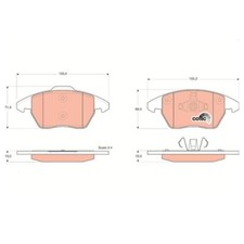 TRW GDB1605 Bremsbeläge Bremsklötze Vorne für Audi Citroën Peugeot Seat Ford