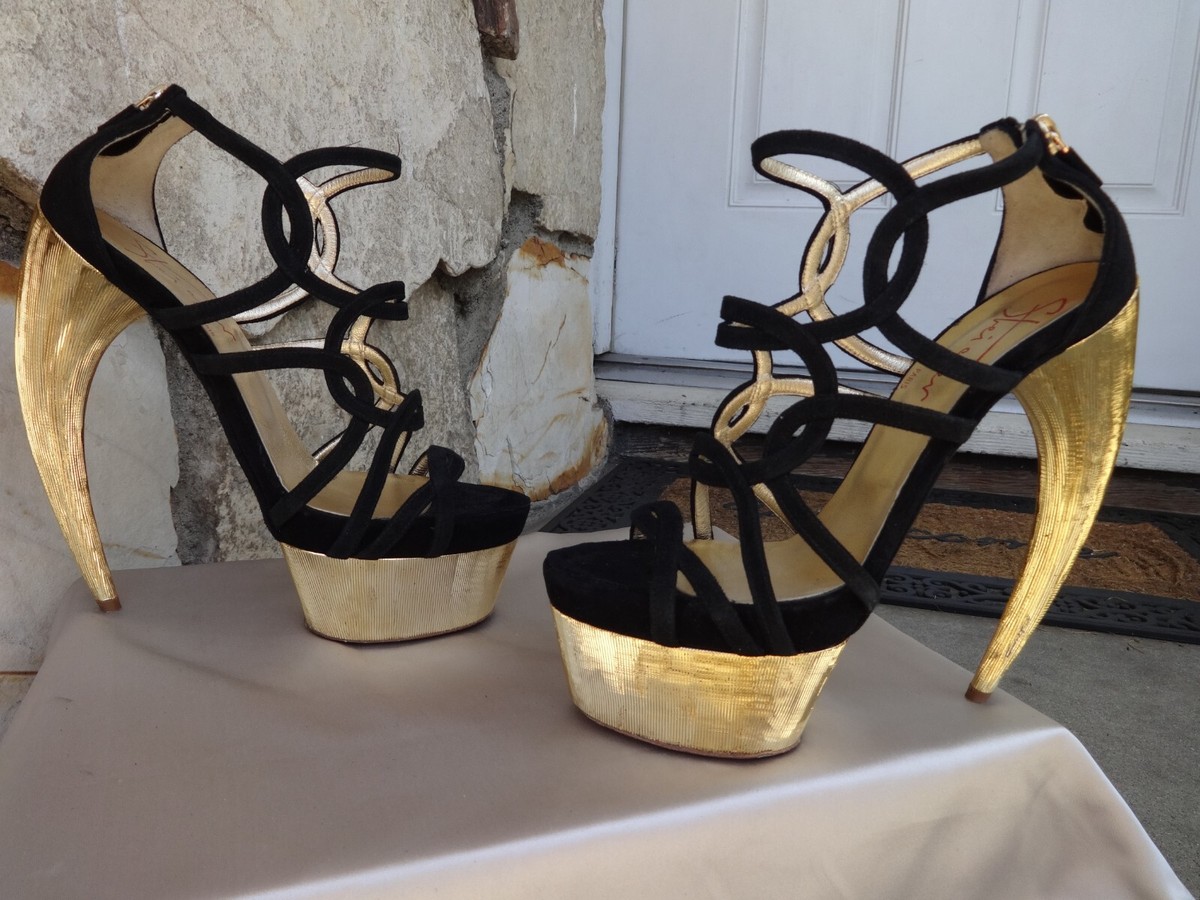 WALTER STEIGER RUNWAY UNICORN THORN PLATFORM CURVED SANDALS EU 38