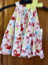 Baby Girls Dress Mama & Papas New Tags Age 0-3 Months Pink & White