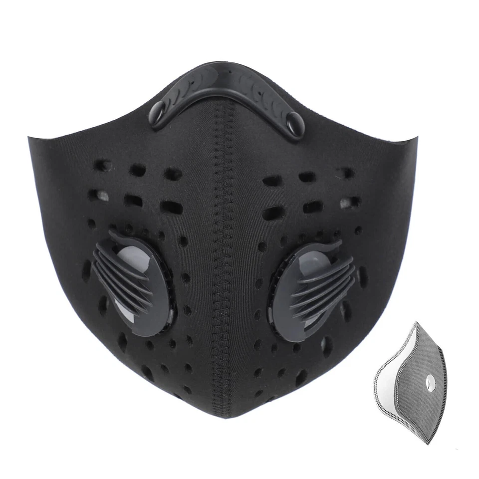 Reusable Washable Anti Pollution Sports Face Mask PM2.5 Air Vent with Filter - Image 2 of 4
