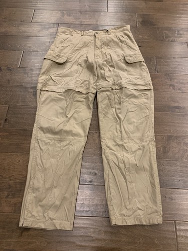 REI Beige Mens Convertible Hiking Cargo 