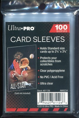 baseball card sleeves 100 pack 75pt Penny Sleeve for Thick Cards main image 0