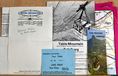 Lot Set Ephemera South Africa Cape Point Safari Ticket Tours Map Flyers Cableway