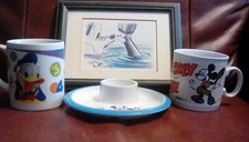 VINTAGE DISNEY MUGS & PICTURE