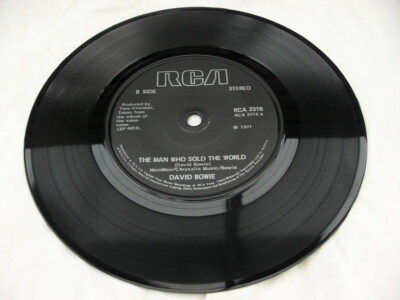 BOWIE LIFE ON MARS MAN WHO SOLD THE WORLD 1980 UK PRESS BLACK LABEL SOLID CENTRE