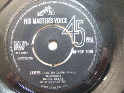 Carol Deene   James (Hold the Ladder Steady) 1962 7  HMV POP 1086