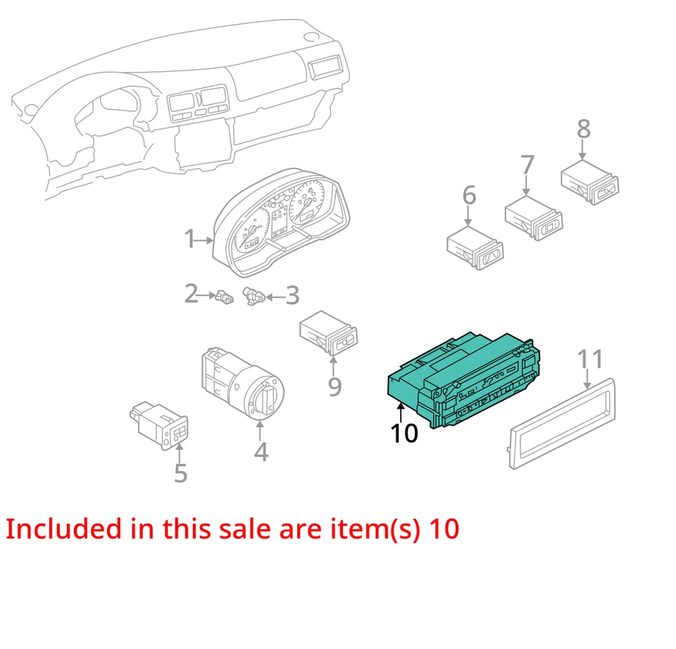 Volkswagen Jetta 2002 panel de control de temperatura climatización número de pieza 3B1907044C Foto 3 de 4