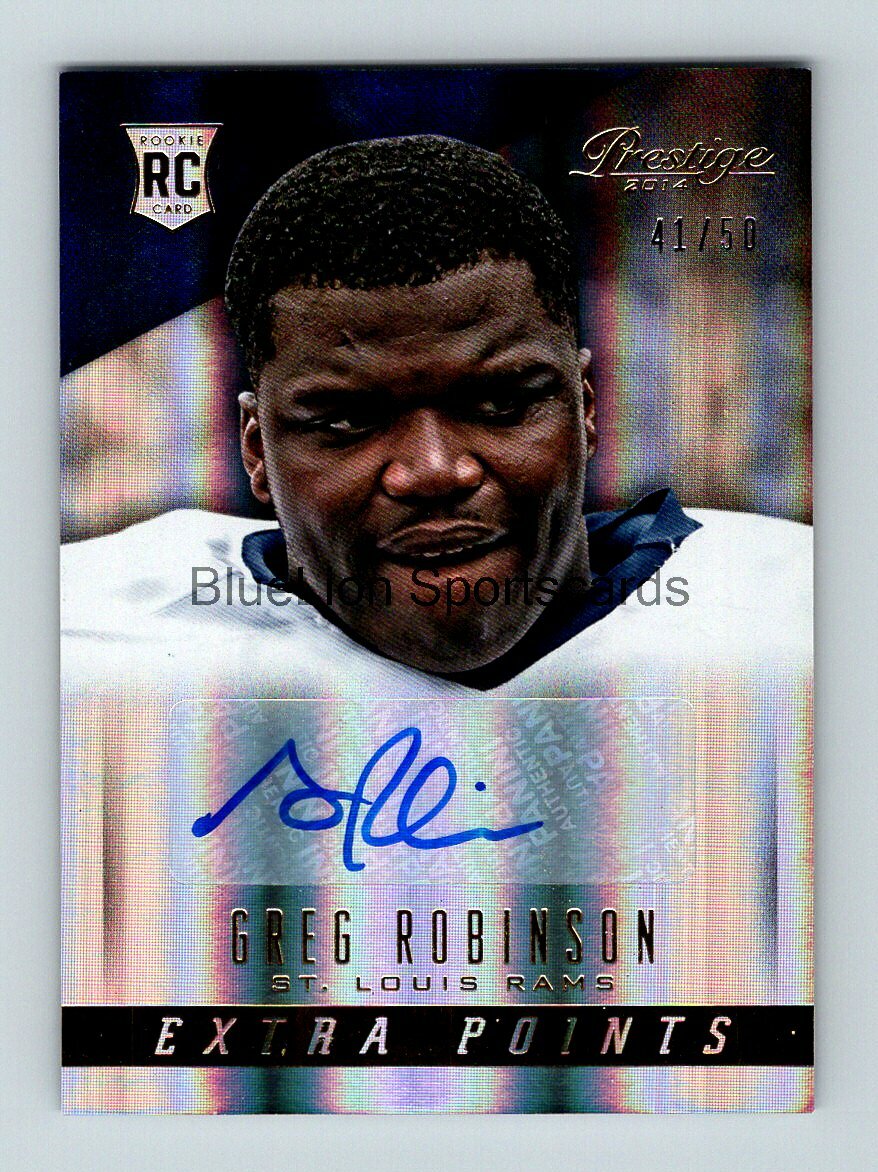  2014 Prestige Extra Points Gold Autograph #237 Greg Robinson RC 41/50