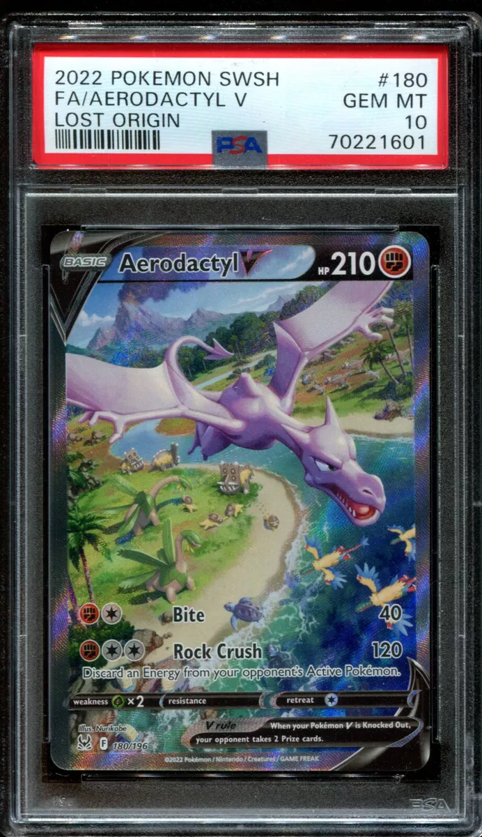 Aerodactyl V - 180/196 CGC 9 Lost Origin ALTERNATE ART Pokemon