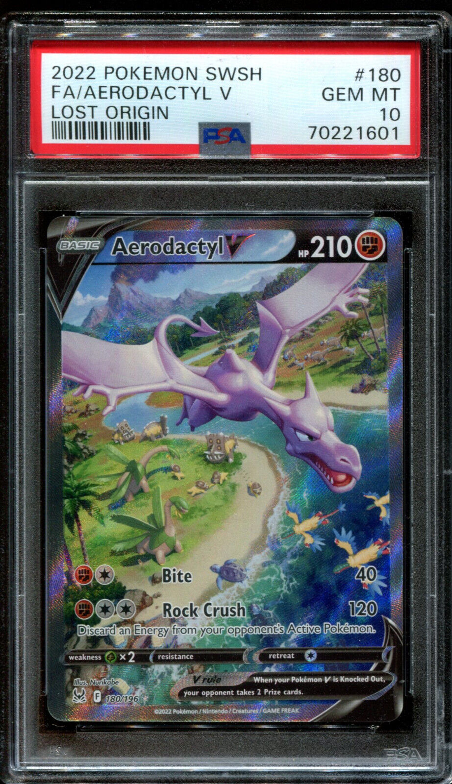 Aerodactyl V Alt Art CGC 9 - Pokemon TCG Lost Origin 180/196 – One Five One