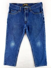 Vintage Lee Regular Straight 36x29 Jeans Classic Stone Wash Denim Faded