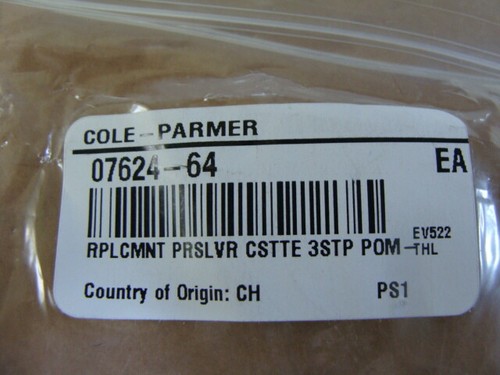 Cole-Parmer Ismatec Pressure Lever Cassette/Cartridge 3-Stop, POM-C P/N 07624-64 - Picture 5 of 6