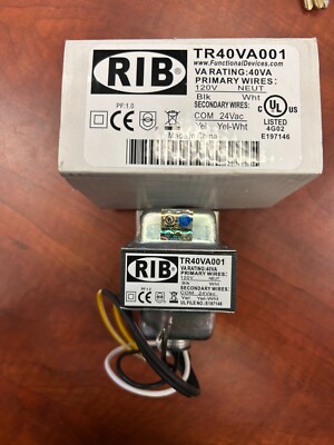 RIB Transformer Class 2 24VAC 40 VA 1 PH TR40VA001 - NEW
